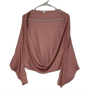 Maurices Pink Shrug with Batwing Sleeves